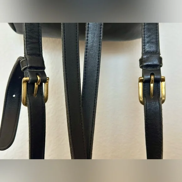 Vintage Coach Black Leather Daypack (#9960) - Picture 2 of 5